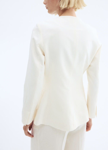 Кремовый женский жакет H&M однотонный - летний