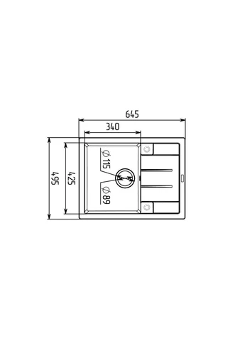 Гранитная мойка для кухни Platinum 6550 INTENSO матовая муссон Valeso (392249226)