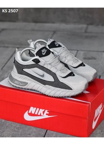 Сірі літні кросівки nike air running gray найк аір руннінг грей сірі No Brand