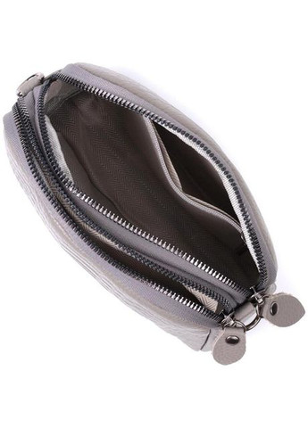 Сумка клатч на запястье женская из натуральной кожи средняя Серый 38268 Vintage (355245272)