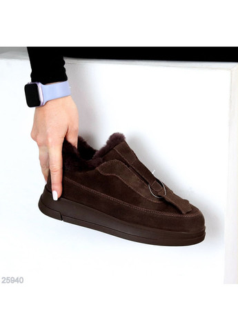 Зимние зимние ботинки No Brand из натуральной замши