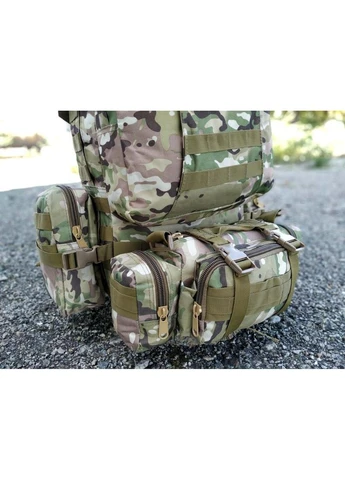 Тактический большой рюкзак Мультикам TacticBag 45-55л с подсумками (Камуфляж) No Brand (332635456)