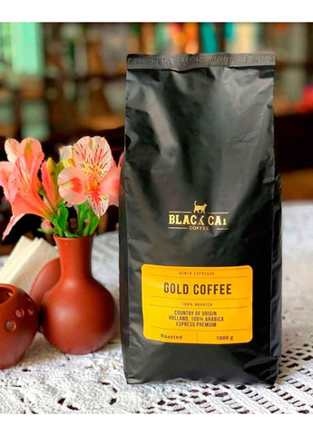 Кава у зернах 100% Арабіка Gold Південна Америка 1 кг (11-352) Black Cat (364674944)