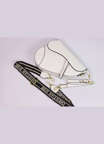 Жіноча сумка CHRISTIAN DIOR SADDLE white, жіноча сумка Крістіан Діор сідло білого кольору No Brand (307925674)
