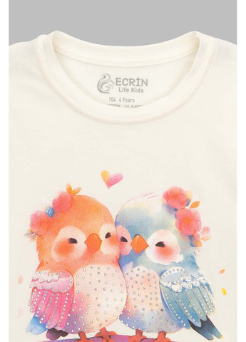Молочная демисезонная футболка Ecrin