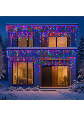 Вулична гірлянда Бахрома 36 м 600 LED білий провід Мультиколір 36MWML Garlando (371481822)