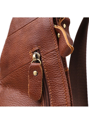 Практична чоловіча сумка через плече із зернистої натуральної шкіри 22966 Коричневий Vintage (356452208)