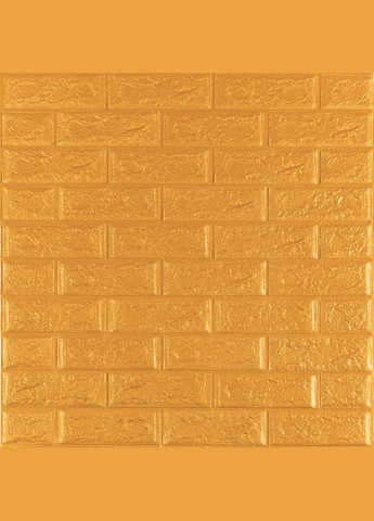 3D панель самоклеющаяся кирпич Золото 700x770x5мм (0115) SW-00000147 Sticker Wall (278314403)