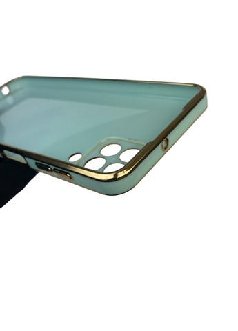 Чохол для Galaxy M32 4G (SM-M325F) із захистом камери із золотою окантовкою на самсунг м32 бірюзовий gs1 Samsung (366231917)