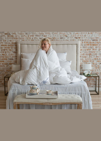 Ковдра Zero gravity пухова 90% сірий пух демісезонна 155х210 см 1000г (91688231) SoundSleep (304748484)