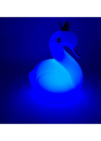 Детский аккумуляторный силиконовый ночник Лебедь El543-20 No Brand (306851993)