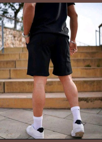 Черный летний мужской костюм поло и шорты с шортами Style Point