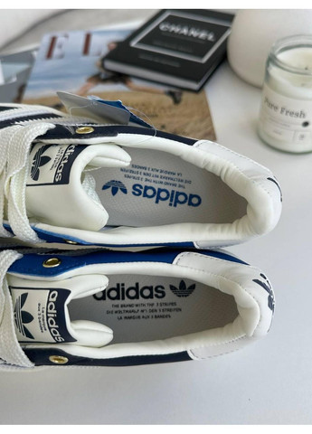 Білі Осінні кросівки чоловічі adidas superstar navy blue адідас суперстар No Brand