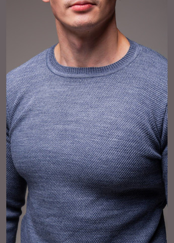 Блакитний демісезонний чоловічий светр з вовною Vakko