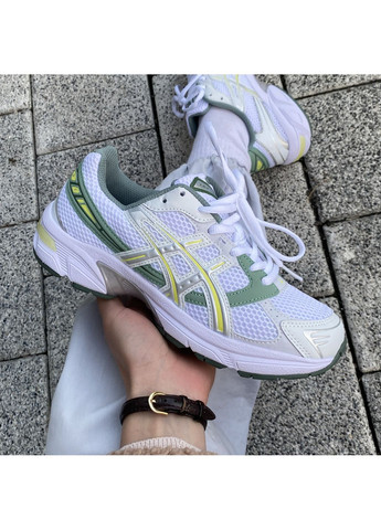 КРОССОВКИ ЖЕНСКИЕ ASICS GEL-1130 WHITE / GREEN АСИКС ГЕЛЬ 1130 No Brand серые демисезоны (368888043)