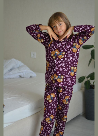 Бордова зимня пижама кофта + брюки SNS