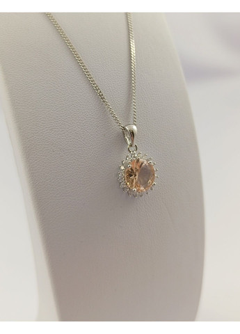 Cеребряное колье с морганитом БПК450/ц-мг Shatlen Кольє (356180664)