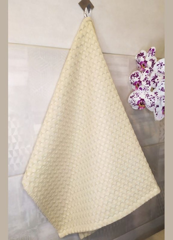 Полотенце вафельное для ванной комнаты 110х65см капучино (5743-2108) No Brand светло-бежевый