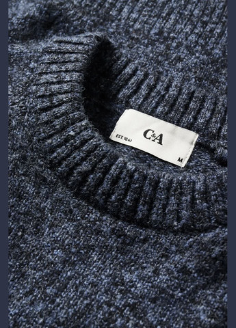 Синий демисезонный свитер в составе с хлопком C&A