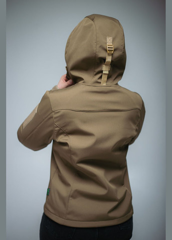 Койот демісезонна жіноча куртка softshell (койот) No Brand