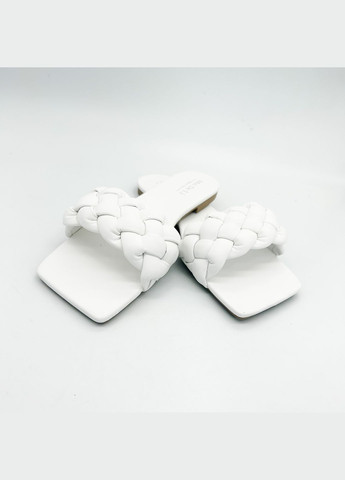 Белые шлепанцы (р) экокожа 0-1-1-k-780-15 Meideli