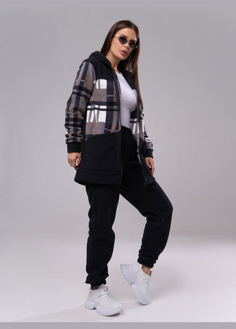 Мягкий флисовый костюм с клетчатой вставкой No Brand (313295052)