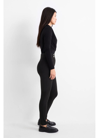 Черные демисезонные леггинсы из вискозы C&A