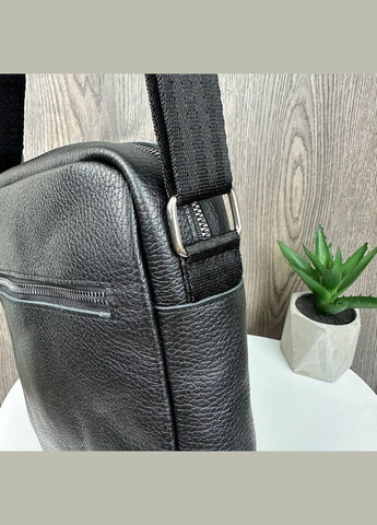 Мужская кожаная сумка-планшетка стиль Armani с тиснением черная No Brand (334730178)