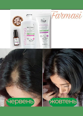 Набор против выпадения и укрепления волос (шампунь, маска, концентрат) Vitalizing Dr. C.Tuna Farmasi (330805516)