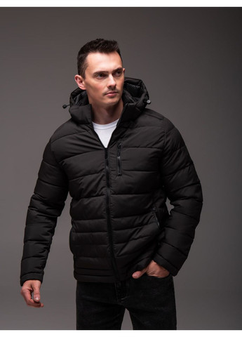 Темно-зелена демісезонна утеплена куртка з капюшоном Vakko