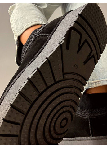 Угги женские 90-1 с носком и вышивкой натуральная замша черные Hengji (353309108)