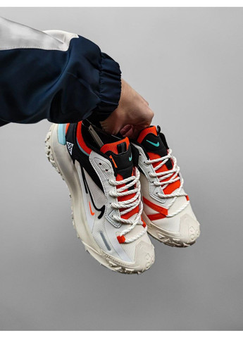 Белые демисезонные кроссовки мужские nike acg mounth fly beige / orange найк асж маунс флай No Brand