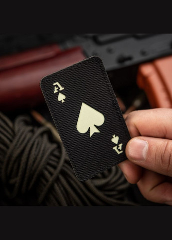 Нашивка Ace of Spades Laser Cut Black/GID M-TAC (315047349)