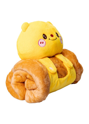 М'яка іграшка-плед Ведмедик 120×160 (см) 2 в 1 Жовтий 5616-68Y Colorful Home (370801698)