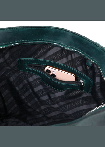 Кожаная винтажная женская сумка шоппер зеленый 16351 Shvigel (329195213)