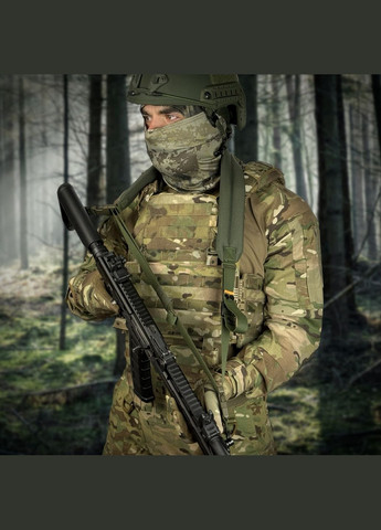 Ремінь триточковий збройовий з широким наплічником "" на QD антабках Олива RAGNAROK KRAKEN (305776854)