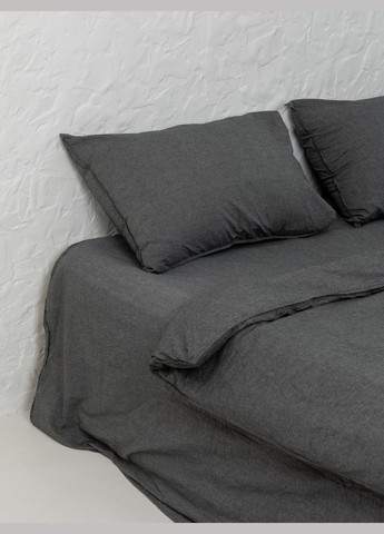 Комплект білизни із вареної бавовни Silver євро-максі, Простирадло без резинки Leglo (300370733)