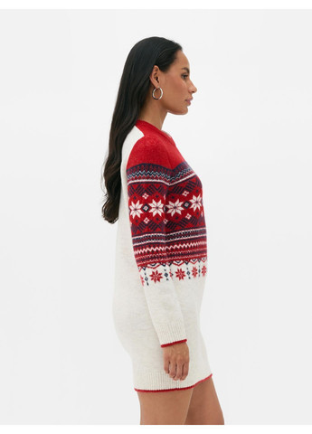 Молочное платье демисезон,молочный-красный, Primark