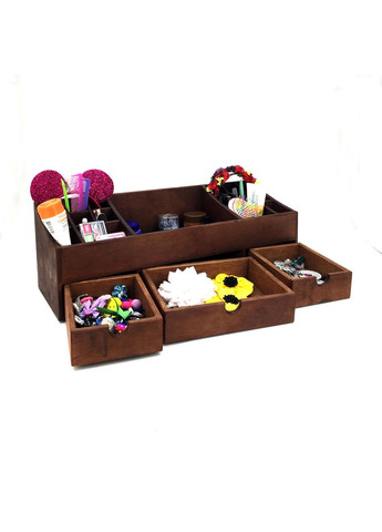 Органайзер для косметики з дерева Терезія капучино (ОДК-008009) No Brand (328080644)