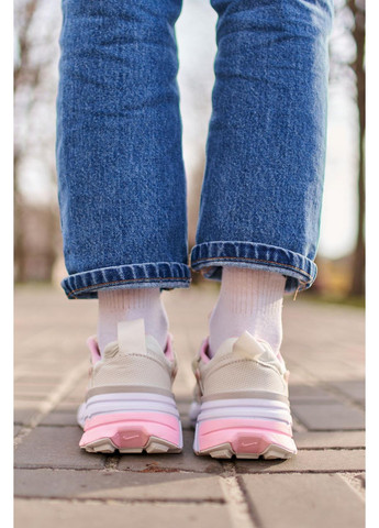 КРОССОВКИ ЖЕНСКИЕ NIKE RUNTEKK BEIGE PINK НАЙК В2К РАНТЕКК No Brand розовые демисезоны (367173530)