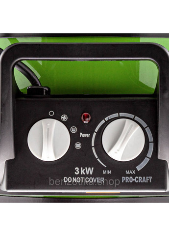 Керамический тепловентилятор FP30 обогреватель 3000 Вт, 3 режима, компактный ProCraft (338593584)