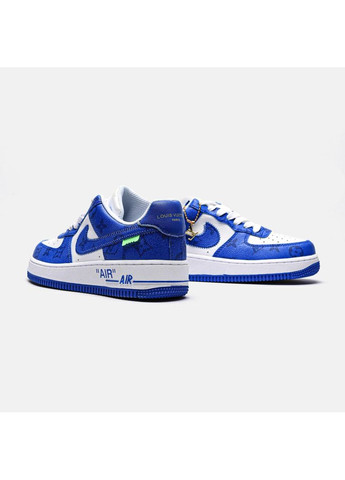 КРОССОВКИ ЖЕНСКИЕ NIKE LOUIS VUITTON X AIR FORCE 1 LOW BLUE НАЙК ДАКБУТ No Brand белые демисезоны (367169163)