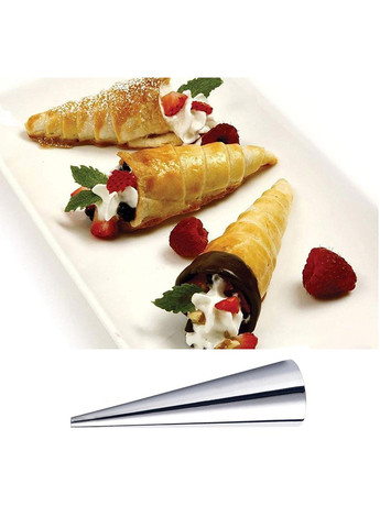 Кондитерські конуси металеві для випікання трубочок Каннолі Ø40х120 мм (10 трубочок) Kitchette (317638742)