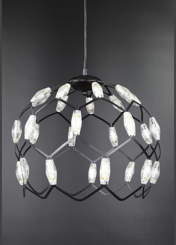 Люстра світлодіодна підвісна LED світильник для квартири на стелю лед 26314 Чорний 42-200х40х40 см. Sunnysky (364494635)