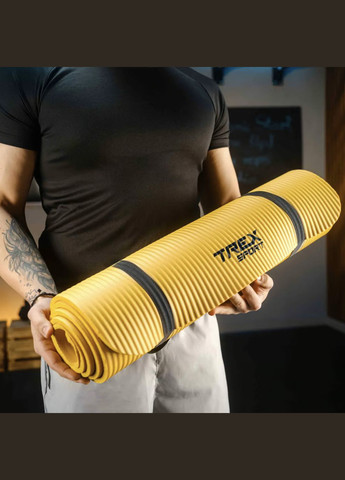 Коврик для йоги TX-019NGM NBR 1см 190х80 желтый TREX Sport (323136240)