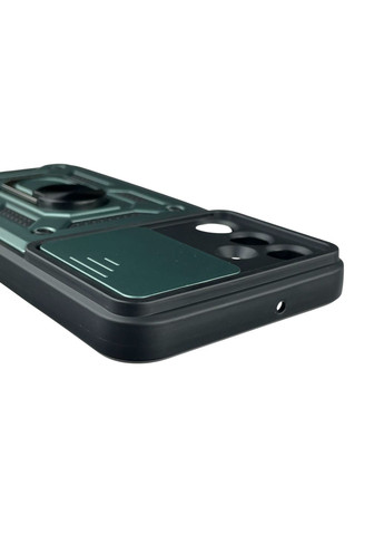 Чехол для Galaxy A16 5G (SM-A166) бронированный с кольцом со шторкой на самсунг а16 5г зелёный rg1 Samsung (366385683)