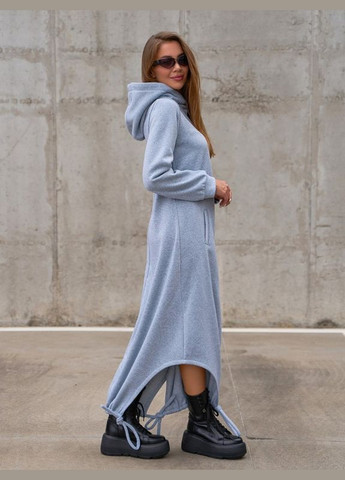 Светло-серое повседневный женские платья 14853 ISSA PLUS