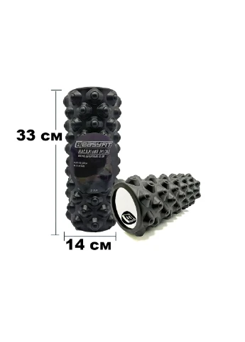 Массажный ролик EVA 33х14 см Черный EasyFit (393589931)