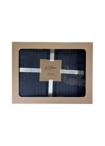 Комплект постельного белья Stripe Dark Grey сатин-страйп евро 200х220 см темно-серый SoundSleep (308071869)