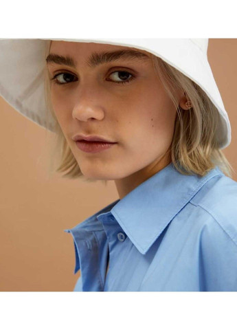 Блакитна повсякденний жіноча вільна сукня-сорочка без рукавів н&м (57197) s блакитна H&M